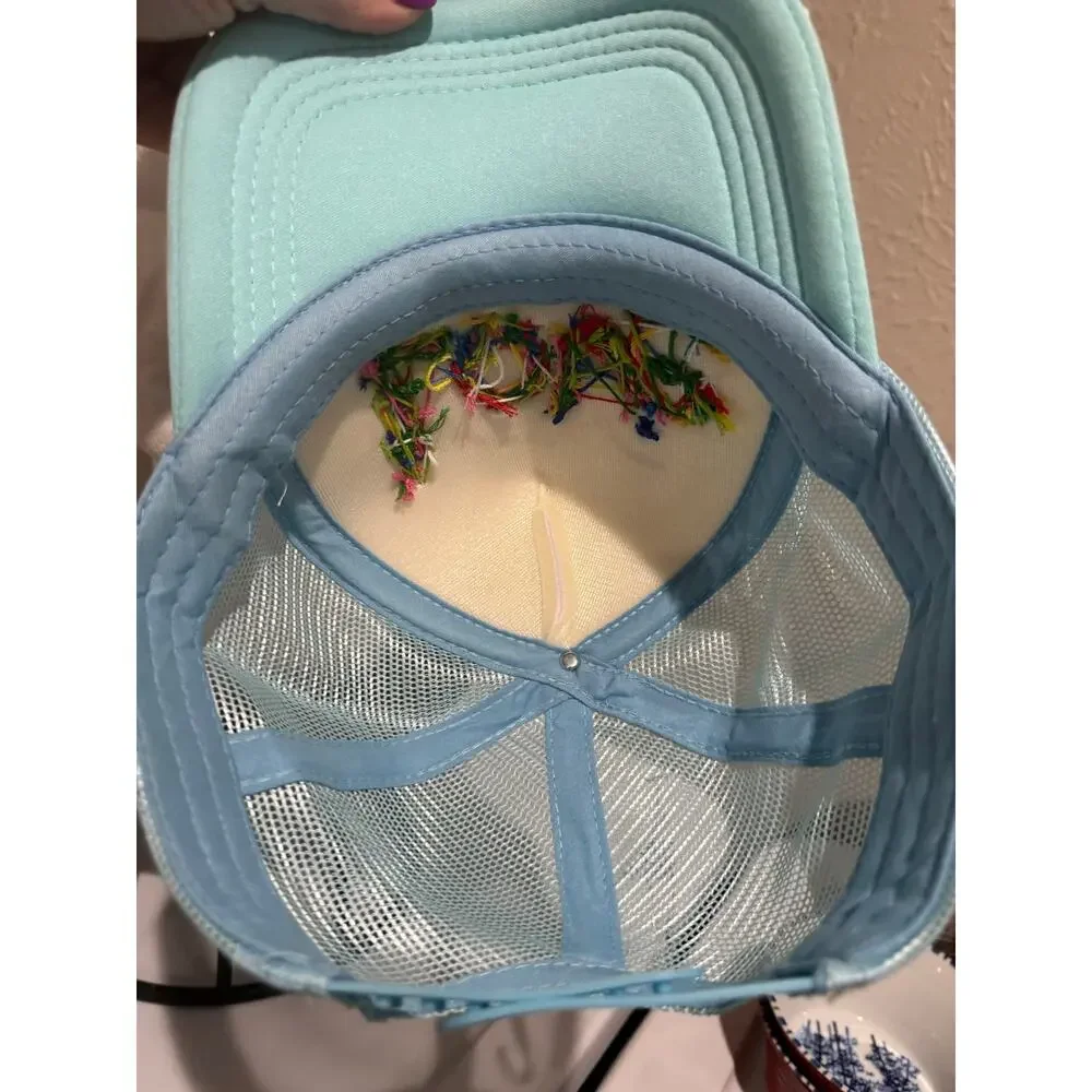 Hand Embroidered LOVE Floral Truckers Hat